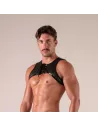 bondage harness black in faux leather
